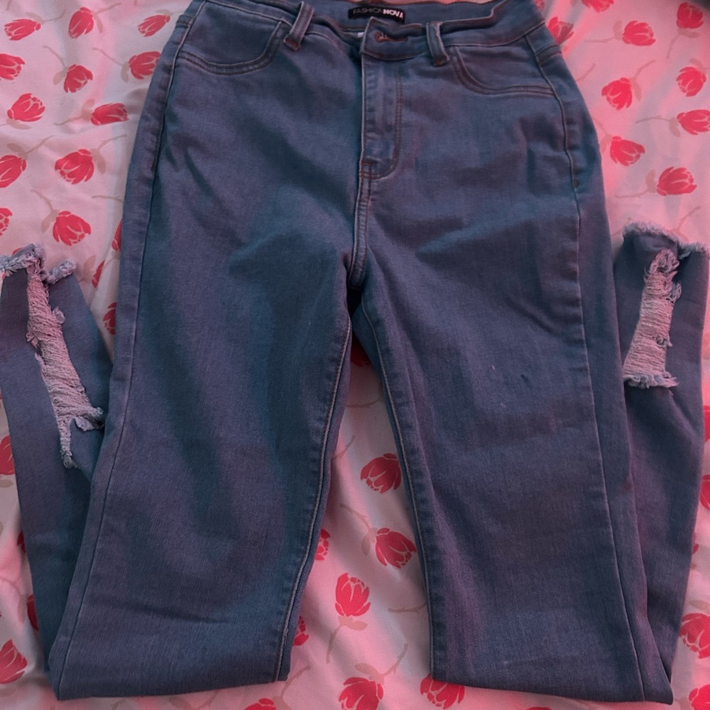 Fashion nova light wash jeans